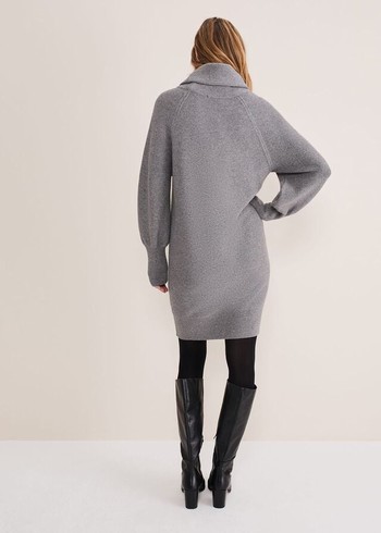 Phase Eight Dahlieted Chunky Dress Grey Australia | TF1635497